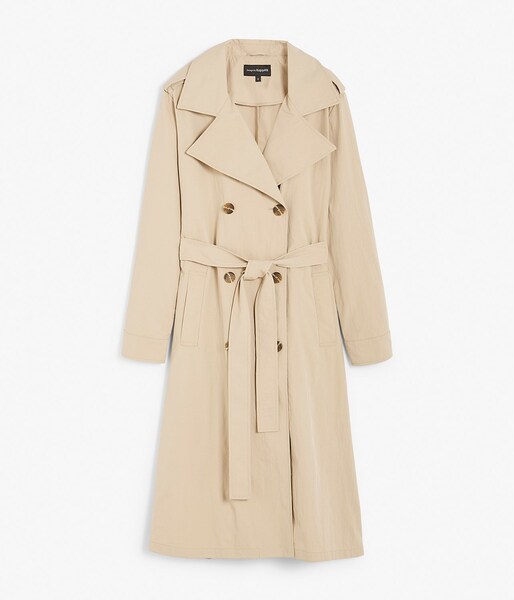 KappAhl - płaszcz trencz dwurzędowy z guzikami