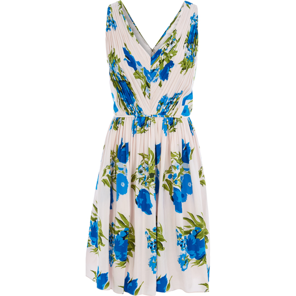 TK Maxx - Sukienka biala w niebieskie kwiaty