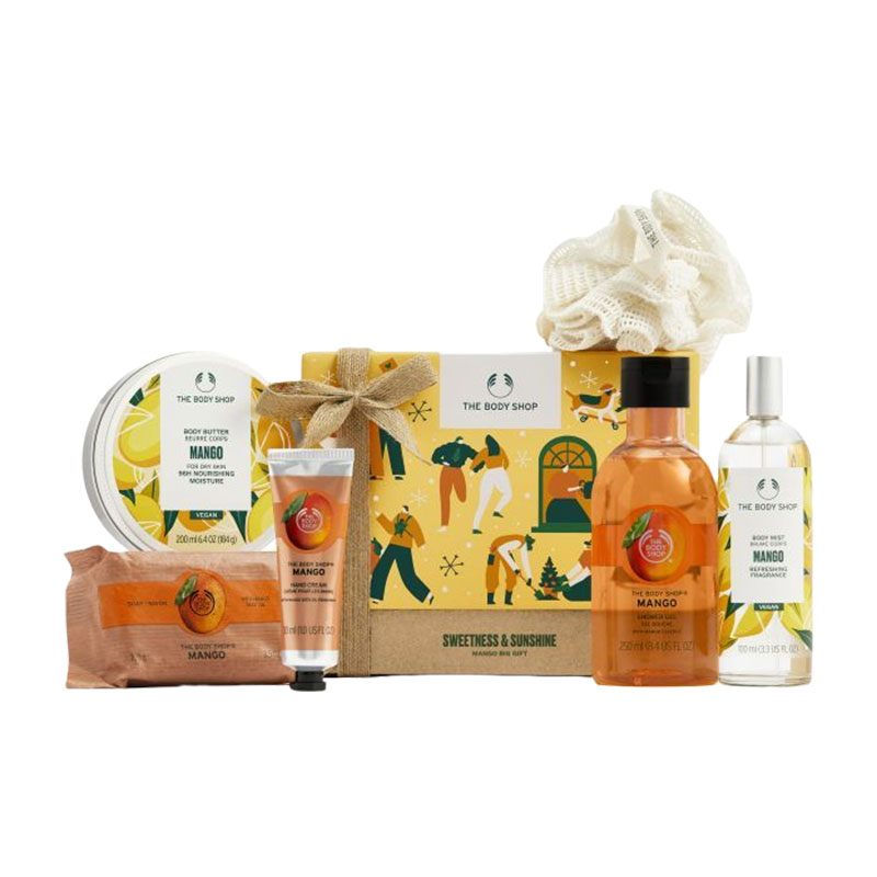 Wyprzedaż, promenada, zestaw kosmetyków, damskie kosmetyki, kosmetyki do ciała, the body shop