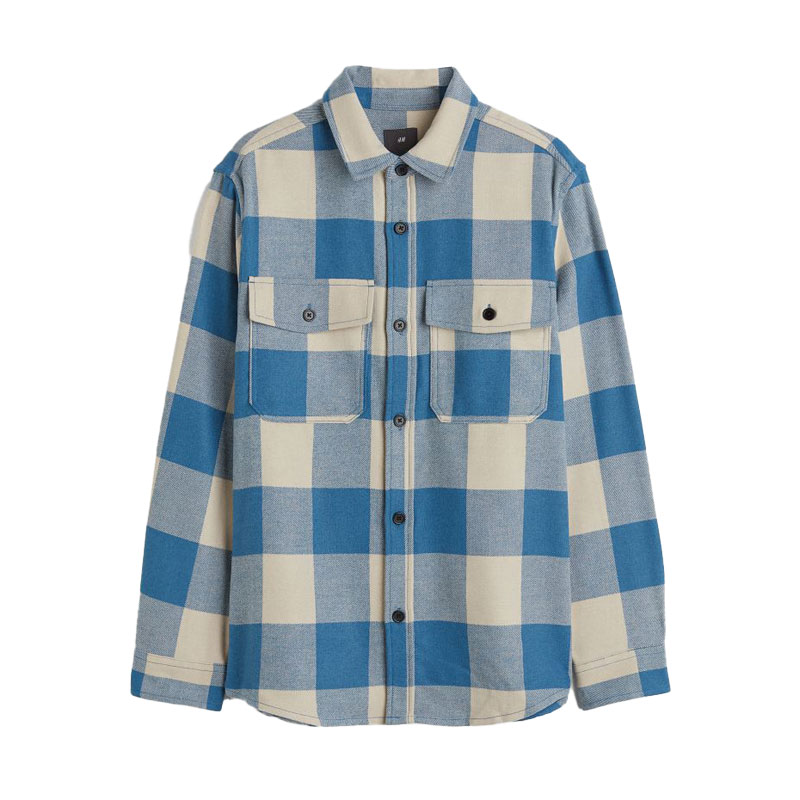 Wiosenne kolekcje, stylizacja, ubrania, moda, kolekcja dla niego, moda męska, H&M, koszula, męska koszula, koszula w kratę, flanelowa koszula
