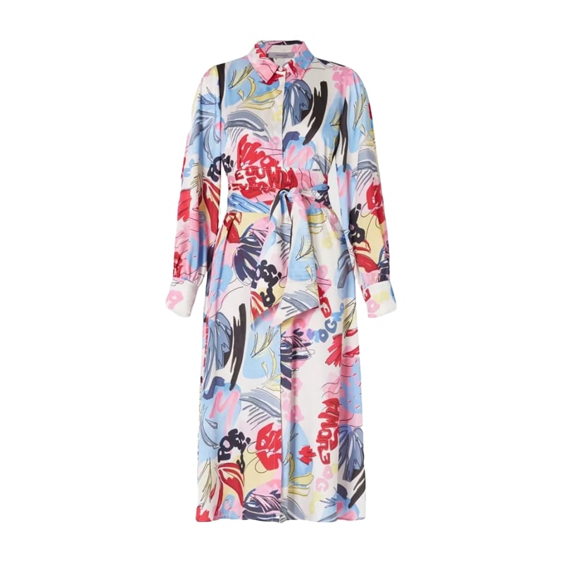 Wiosenne kolekcje, stylizacja, ubrania, moda, kolekcja dla niej, promenada, sukienka, Marella, lekka sukienka, kolorowa sukienka, sukienka we wzory