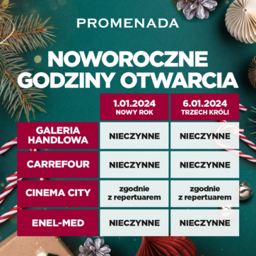 Noworoczne godziny otwarcia