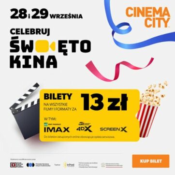 Celebruj święto kina w Cinema City! 28 i 29 września!