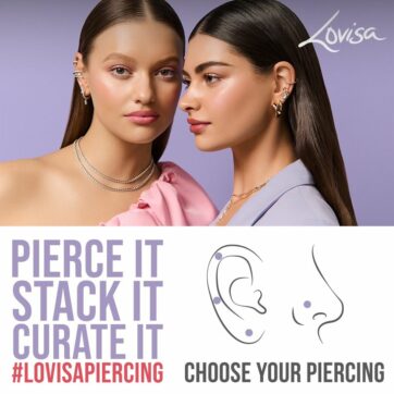 Przyjdź i odbierz darmowy piercing w salonie Lovisa- w cenie kolczyków do piercingu!