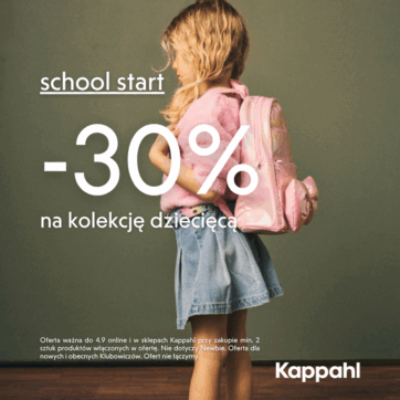 School start. – 30% na kolekcję dziecięcą.