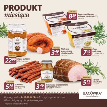 PRODUKT MIESIĄCA WRZESIEŃ W BACÓWKA TOWARY TRADYCYJNE
