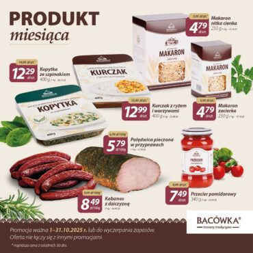 PRODUKT MIESIĄCA PAŹDZIERNIK BACÓWKA TOWARY TRADYCYJNE