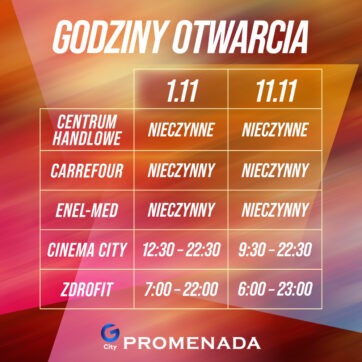 Godziny otwarcia w dniach świątecznych ð️