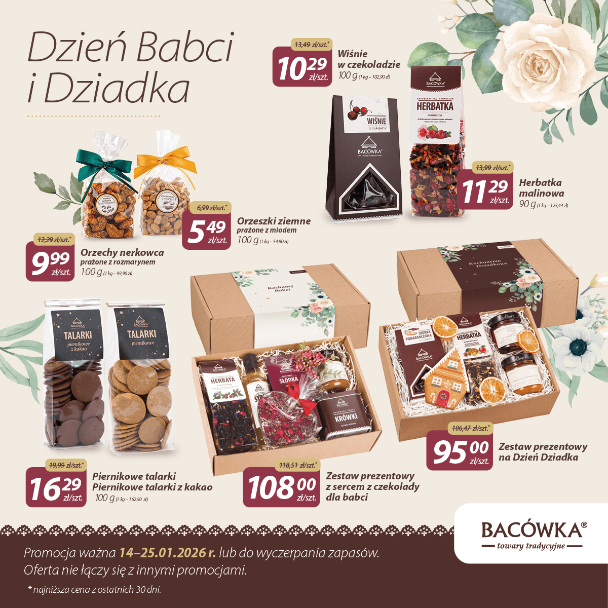 PROMOCJA NA DZIEŃ BABCI I DZIADKA W BACÓWKA TOWARY TRADYCYJNE
