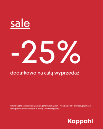 Sale.  -25% dodatkowo na całą wyprzedaż