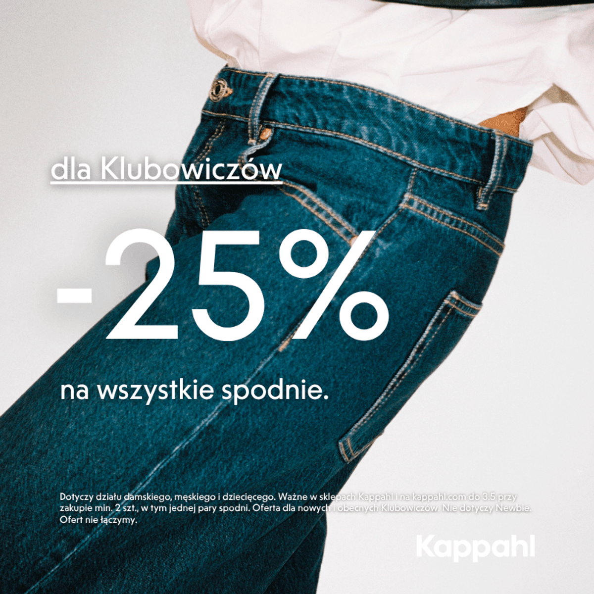 Dla Klubowiczów  -25% na wszystkie spodnie