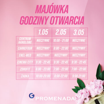 Majówkowe godziny otwarcia G City Promenada ð¿