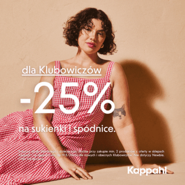 Dla Klubowiczów  -25% na sukienki i spódnice