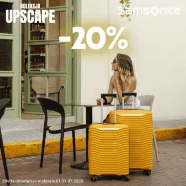 Promocja na kolekcję  walizek UPSCAPE -20%