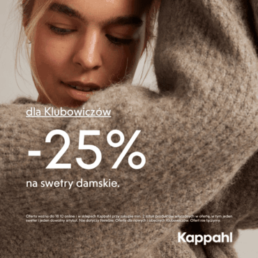 Dla Klubowiczów  -25% na swetry damskie